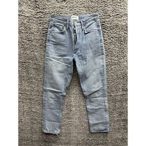 Agolde Riley Crop Jeans Blue Cotton Women's‎ Size 23 Skinny